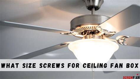 what size screws on metal ceiling fan box|ceiling fan mounting box screws.